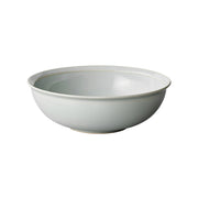 KINTO RIM Porcelain Bowl 220 mm, RIM Porcelain Bowl 220 mm in Earth Grey or Matte Black Holding 1600 mL, Microwave and dishwasher safe, Made in Japan, 22 x 22 x 7.5 cm and 680 g, Earth Grey or Matte Black