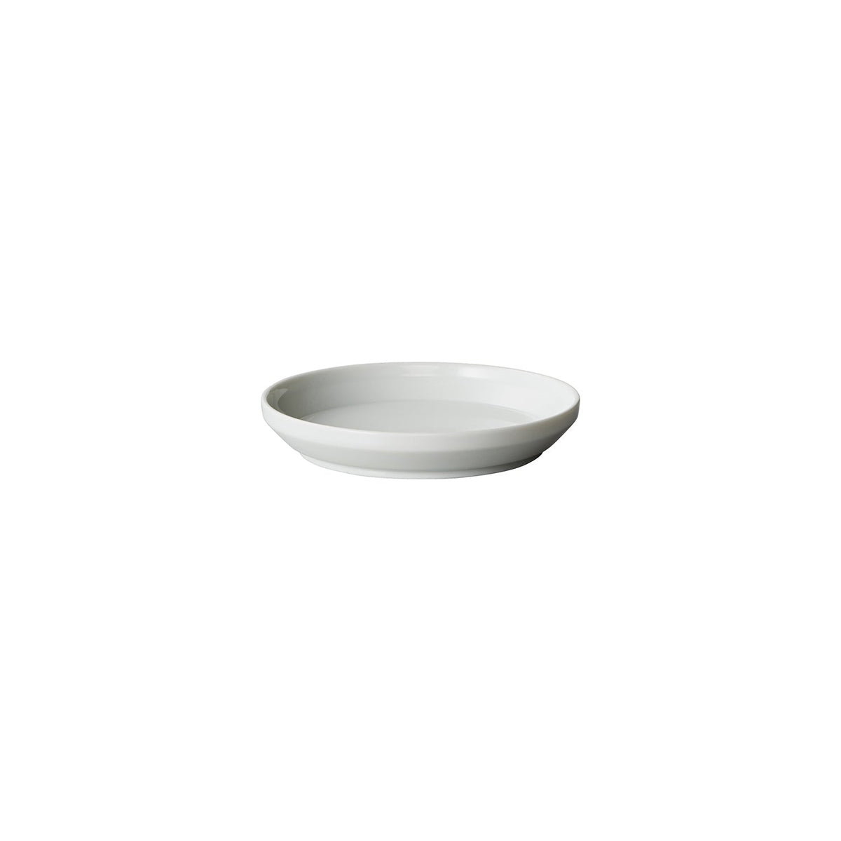 KINTO RIM Porcelain Plate 115 mm, RIM Porcelain Plate 115 mm in Earth Grey or Matte Black, Microwave and dishwasher safe, Made in Japan, 11.5 x 11.5 x 2 cm and 120 g, Earth Grey or Matte Black