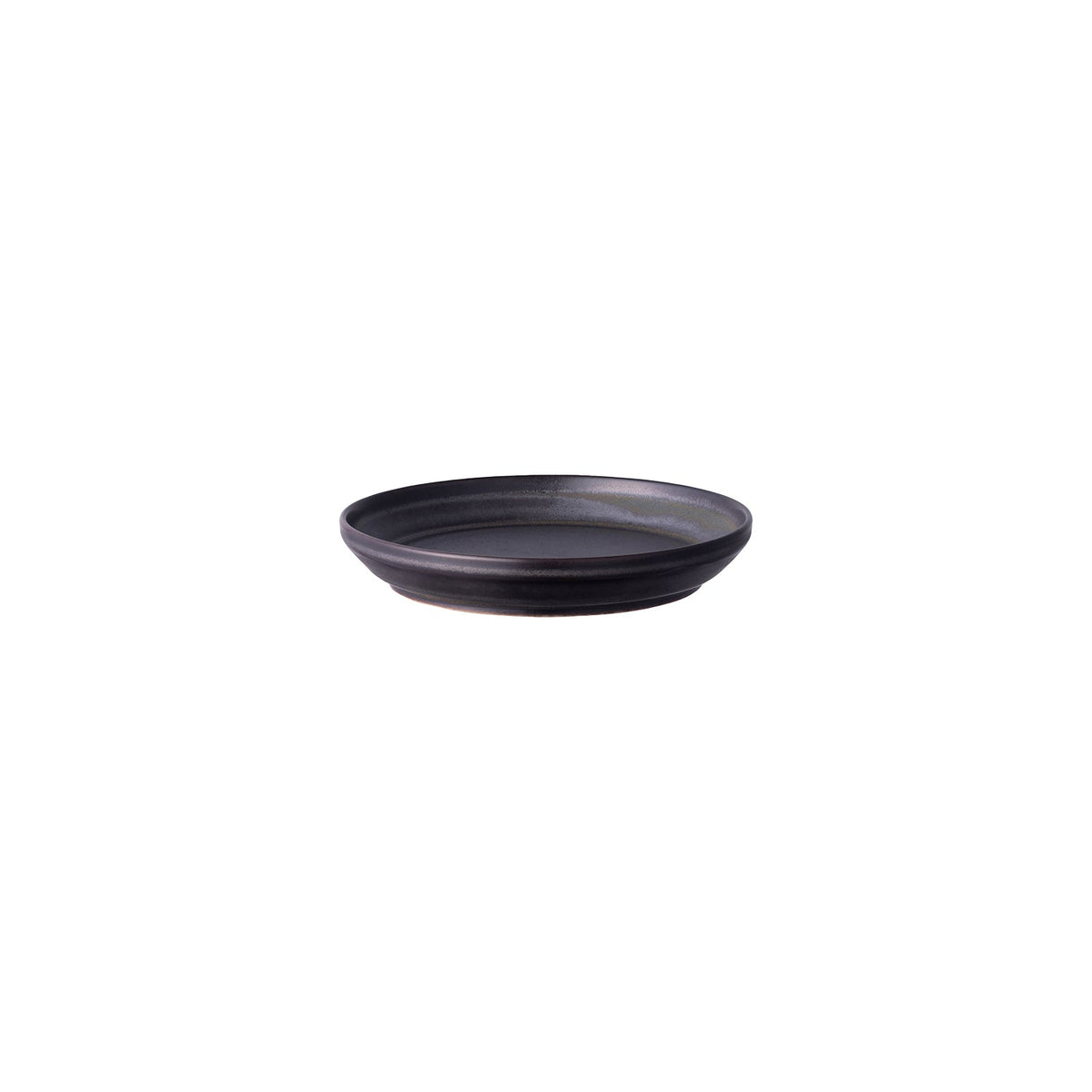 KINTO RIM Porcelain Plate 115 mm, RIM Porcelain Plate 115 mm in Earth Grey or Matte Black, Microwave and dishwasher safe, Made in Japan, 11.5 x 11.5 x 2 cm and 120 g, Earth Grey or Matte Black