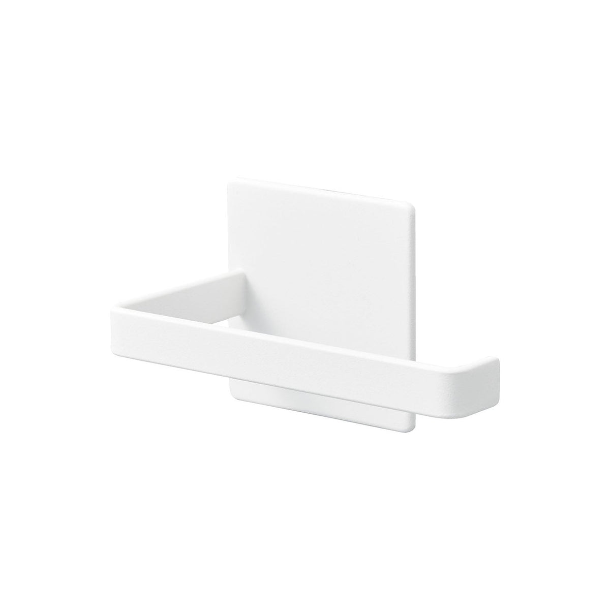 Yamazaki Nooks Magnetic Toilet Paper Holder, Small Holder That Sticks by Magnet to a Steel Wall or Cart and Holds a Standard Toilet Roll Up to 13 cm Across, Use It Upright or Sideways, Holds 350 g, 14 x 7.2 x 7.5 cm and 160 g, White or Black