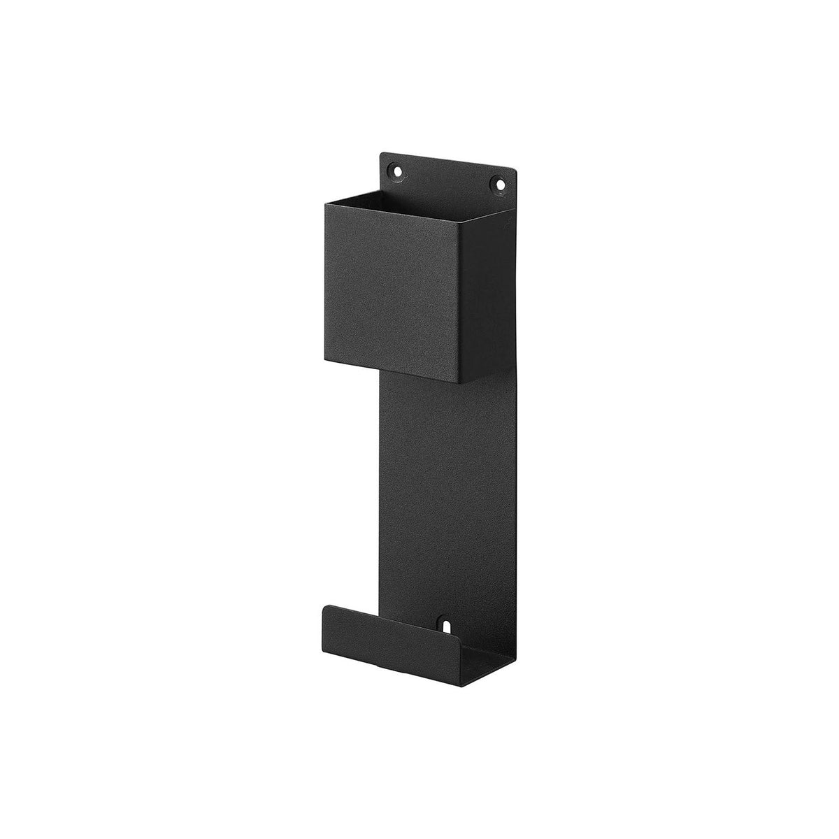 Yamazaki Smart Plasterboard Console Storage, Two-Part Wall Holder That Floats a Game Console and Accessories With Cables Still Connected, Console Holder Holds 3 kg, 17.5 x 6 x 10.6 cm and 8 x 4.8 x 25 cm and 900 g, White or Black