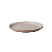 KINTO MUI Porcelain Plate 200 mm, MUI Porcelain Plate 200 mm in Sand Beige or Brown, Microwave and dishwasher safe, Made in Japan, 20 x 20 x 2 cm and 430 g, Sand Beige or Brown