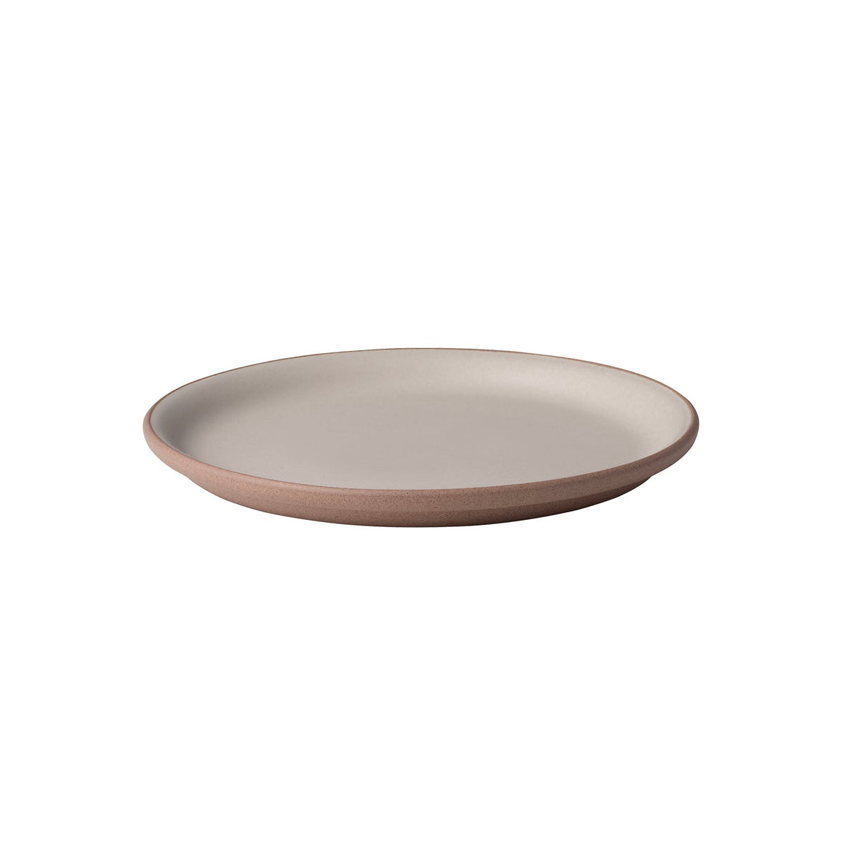 KINTO MUI Porcelain Plate 200 mm, MUI Porcelain Plate 200 mm in Sand Beige or Brown, Microwave and dishwasher safe, Made in Japan, 20 x 20 x 2 cm and 430 g, Sand Beige or Brown