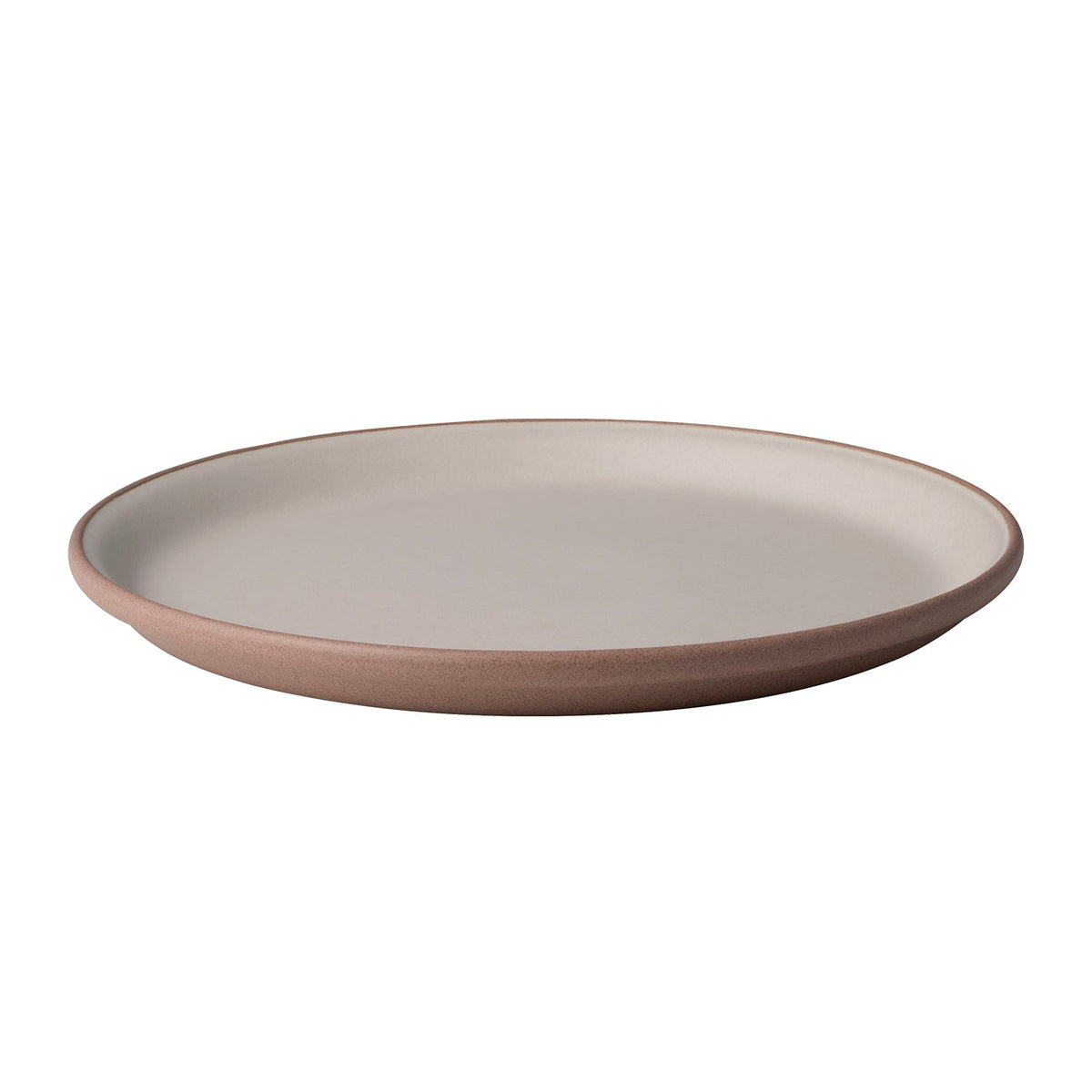 KINTO MUI Porcelain Plate 265 mm, MUI Porcelain Plate 265 mm in Sand Beige or Brown, Microwave and dishwasher safe, Made in Japan, 26.5 x 26.5 x 2 cm and 755 g, Sand Beige or Brown