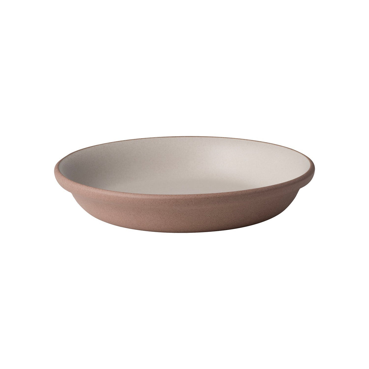 KINTO MUI Porcelain Deep Plate 215 mm, MUI Porcelain Deep Plate 215 mm in Sand Beige or Brown, Microwave and dishwasher safe, Made in Japan, 21.5 x 21.5 x 4 cm and 625 g, Sand Beige or Brown