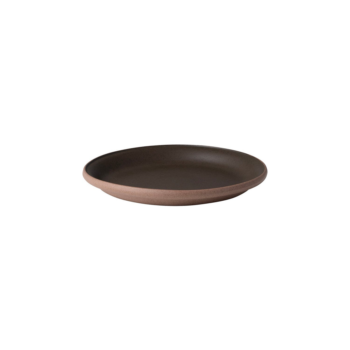 KINTO MUI Porcelain Plate 160 mm, MUI Porcelain Plate 160 mm in Sand Beige or Brown, Microwave and dishwasher safe, Made in Japan, 16 x 16 x 2 cm and 250 g, Sand Beige or Brown