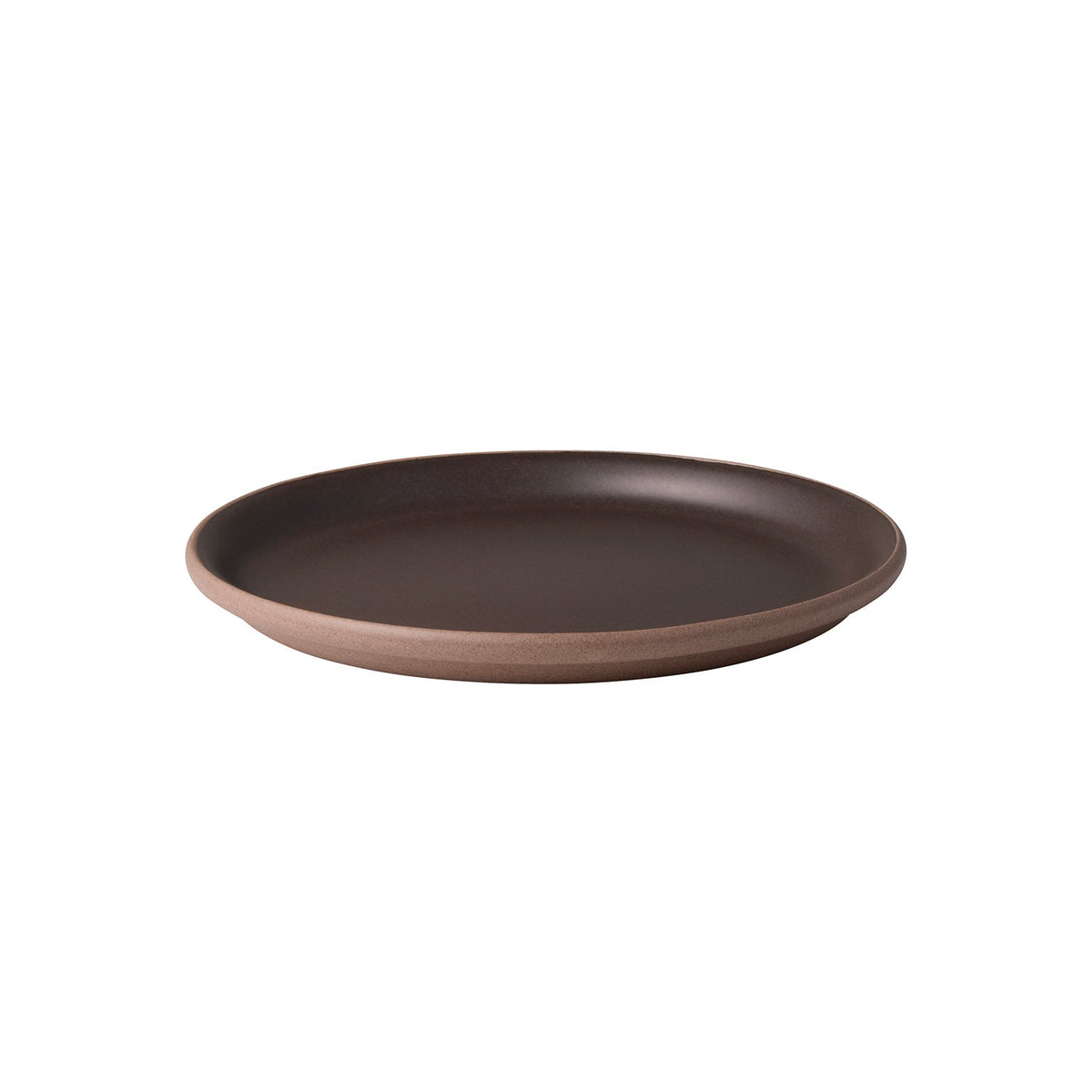 KINTO MUI Porcelain Plate 200 mm, MUI Porcelain Plate 200 mm in Sand Beige or Brown, Microwave and dishwasher safe, Made in Japan, 20 x 20 x 2 cm and 430 g, Sand Beige or Brown