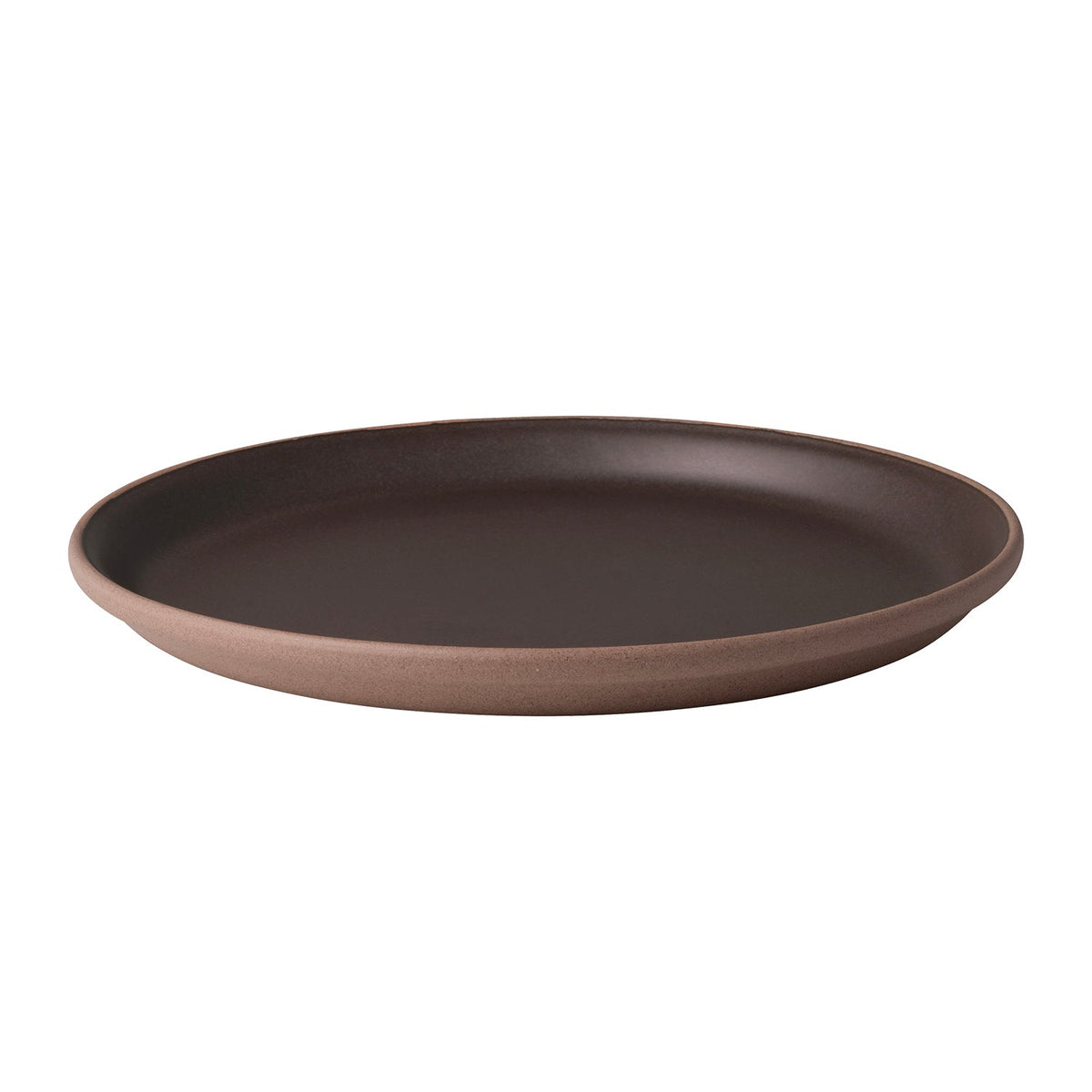 KINTO MUI Porcelain Plate 265 mm, MUI Porcelain Plate 265 mm in Sand Beige or Brown, Microwave and dishwasher safe, Made in Japan, 26.5 x 26.5 x 2 cm and 755 g, Sand Beige or Brown