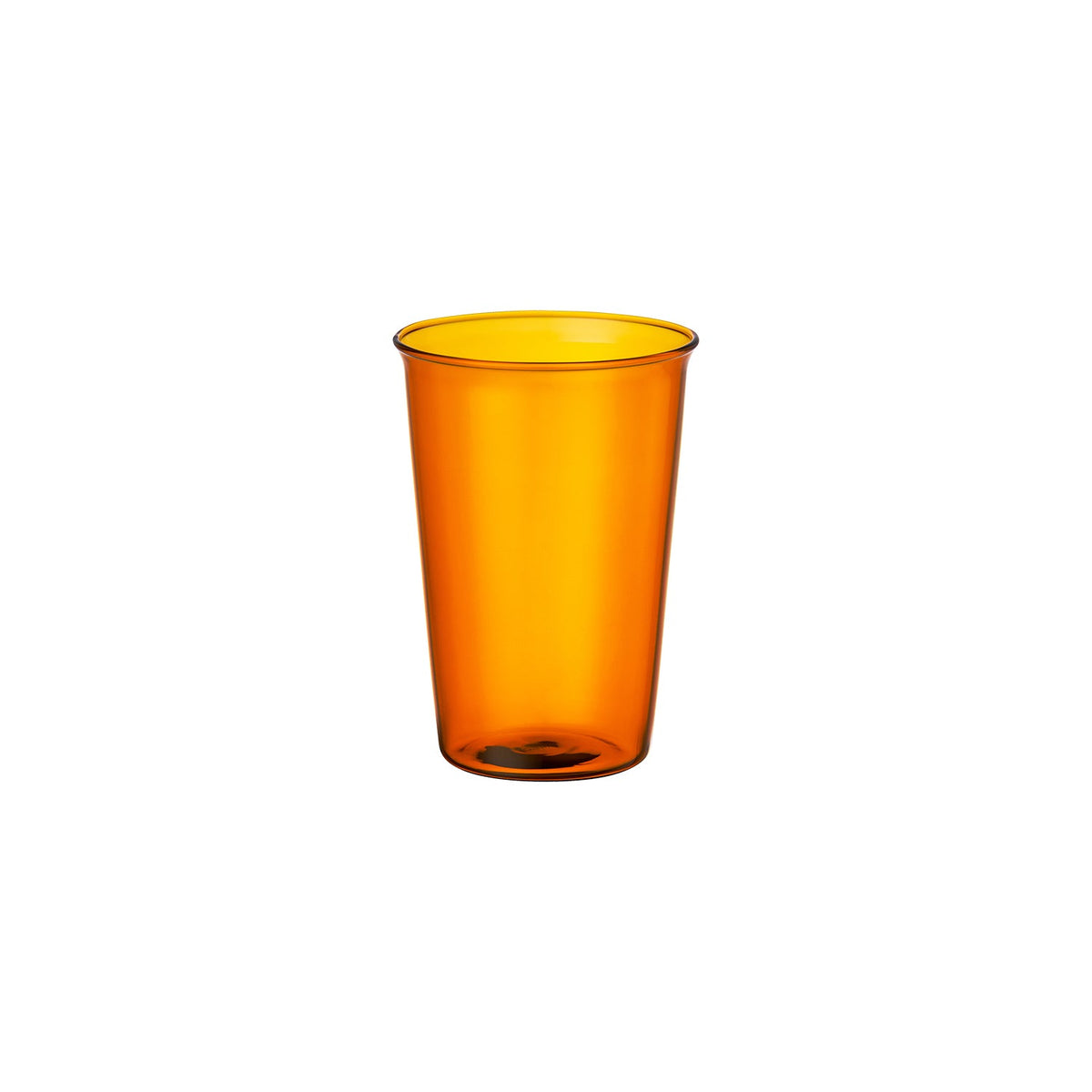 KINTO CAST AMBER Glass 430 mL, Amber Heat-Resistant Glass 430 mL for water or cold drinks, Rated for Hot Water, Microwave and Dishwasher Safe, Made in China, 8.5 x 8.5 x 12 cm and 120 g, Amber