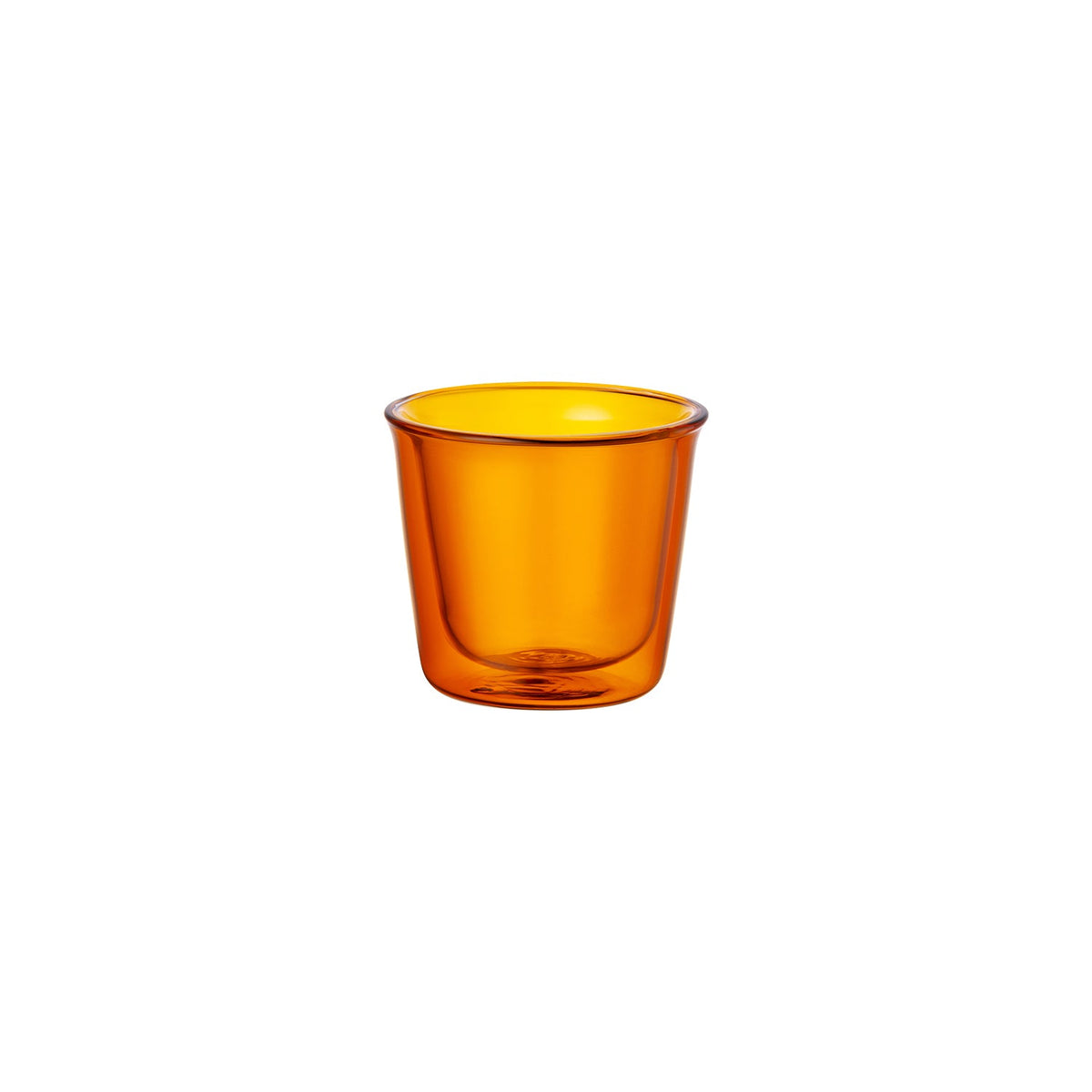 KINTO CAST AMBER Double-Wall Glass 250 mL, Amber Double-Wall Heat-Resistant Glass 250 mL for tea or coffee, Rated for Hot Water, Microwave and Dishwasher Safe, Made in China, 9 x 9 x 8 cm and 130 g, Amber