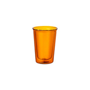 KINTO CAST AMBER Double-Wall Glass 290 mL, Amber Double-Wall Heat-Resistant Glass 290 mL for tea or coffee, Rated for Hot Water, Microwave and Dishwasher Safe, Made in China, 8.5 x 8.5 x 12 cm and 170 g, Amber
