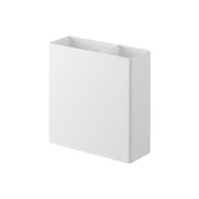 Yamazaki Tower Film-Hook Kitchen Tool Holder, Two-Slot Holder That Sticks to a Kitchen Panel, Tile or Glass Refrigerator Door by Film Hook, Holds 2 kg, 13.5 x 5.5 x 14 cm and 490 g, White or Black