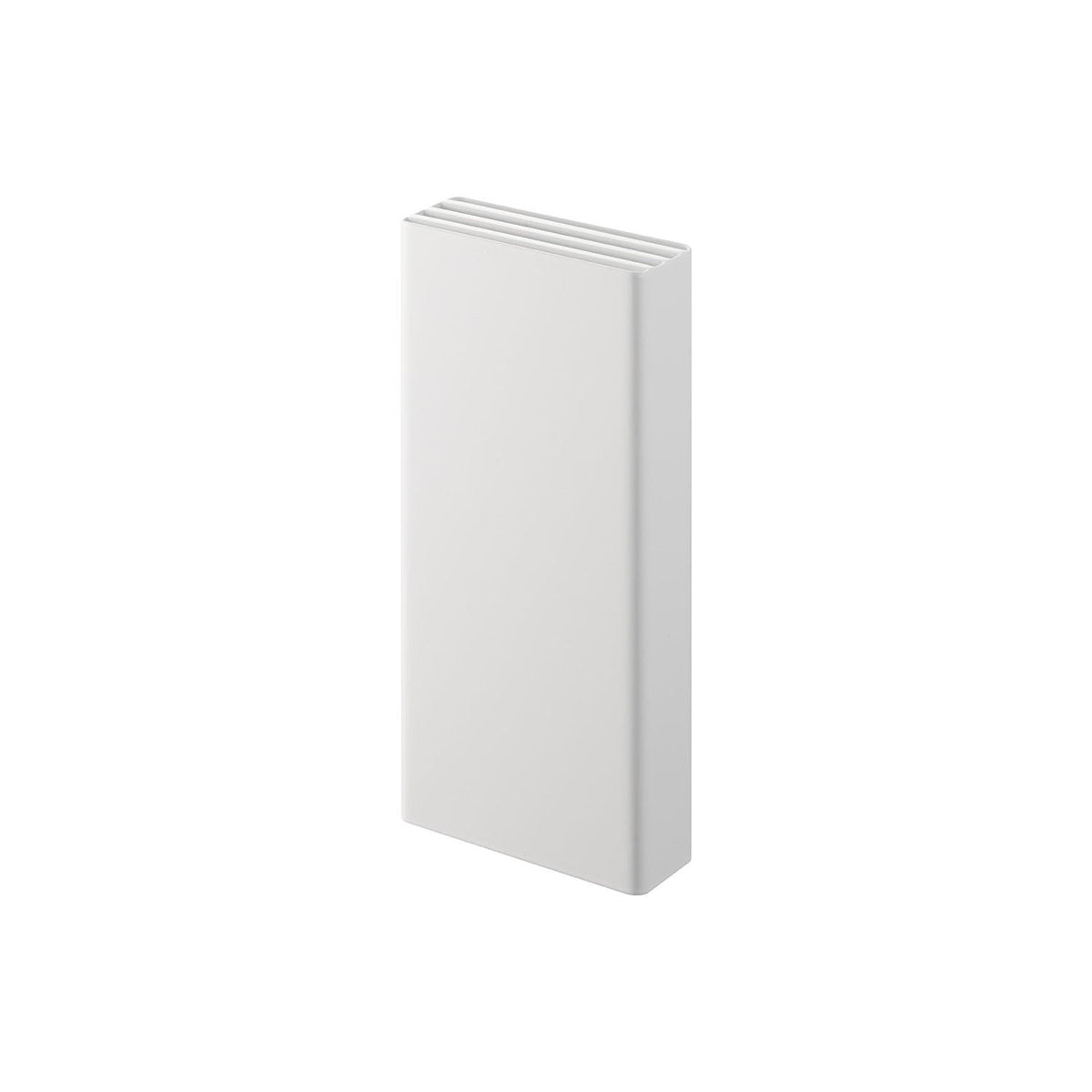 Yamazaki Tower Film-Hook Knife Holder, Knife Holder With Four Slots That Sticks by Film Hook to a Tiled or Glossy Kitchen Wall Where You Like, Blades Up to 22 cm, Holds 2 kg, 10 x 4 x 22 cm and 515 g, White or Black