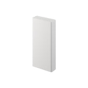 Yamazaki Tower Film-Hook Knife Holder, Knife Holder With Four Slots That Sticks by Film Hook to a Tiled or Glossy Kitchen Wall Where You Like, Blades Up to 22 cm, Holds 2 kg, 10 x 4 x 22 cm and 515 g, White or Black
