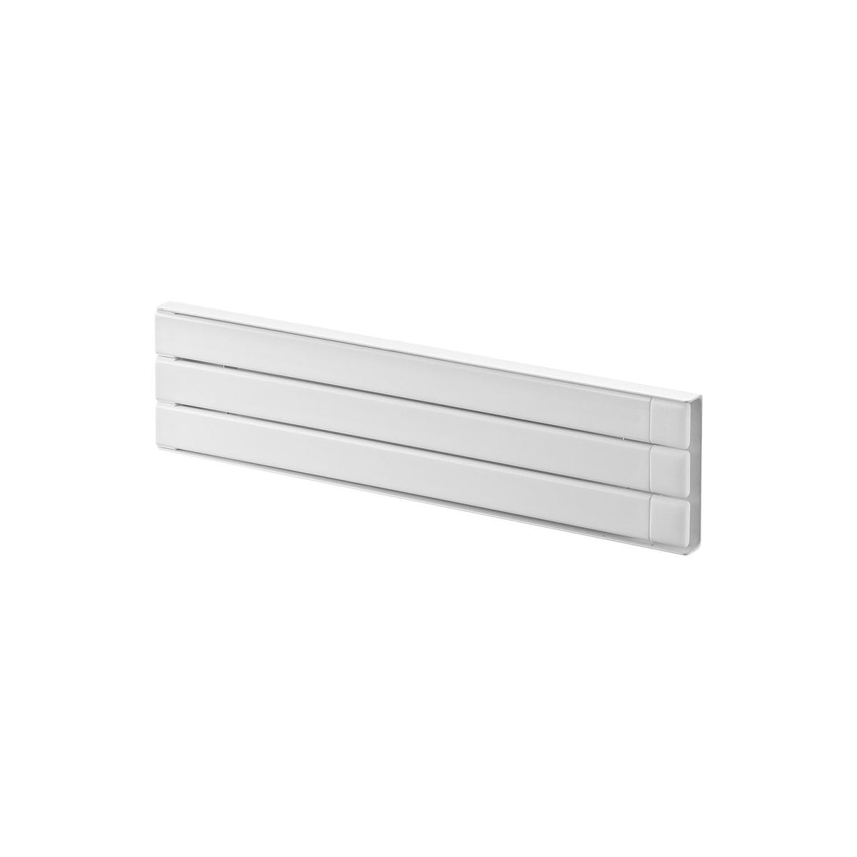 Yamazaki Tower Film-Hook Dishcloth Hanger, Three-Hanger Rack That Sticks to a Kitchen Panel, Tile or Glass Refrigerator Door by Film Hook, Holds 250 g per hanger, 24.5 x 25 x 6 cm open; 24.5 x 1.5 x 6 cm stored and 235 g, White or Black