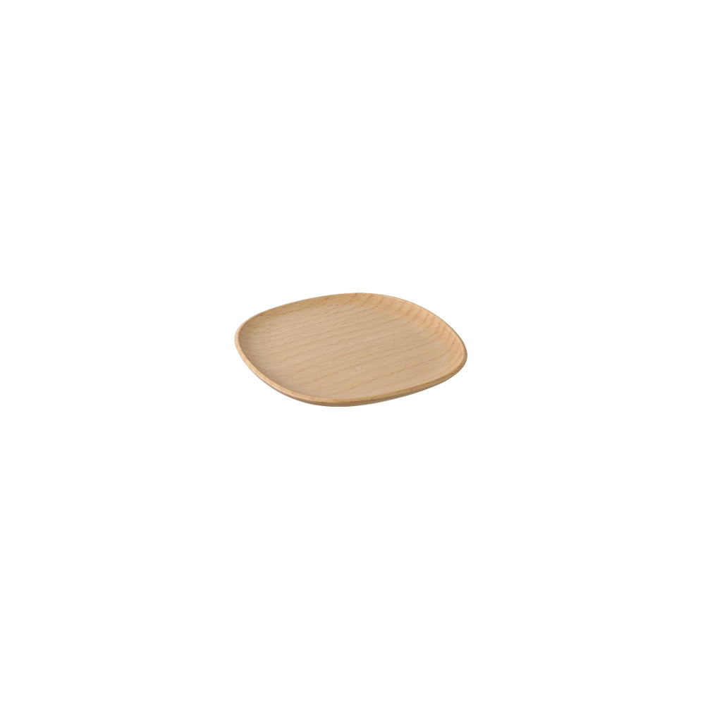 KINTO UNITEA Synthetic Lacquerware Coaster, UNITEA Synthetic Lacquerware Coaster In Beech, Hand wash only, not dishwasher safe, Made in China, 10 x 10 x 1 cm and 40 g, Beech