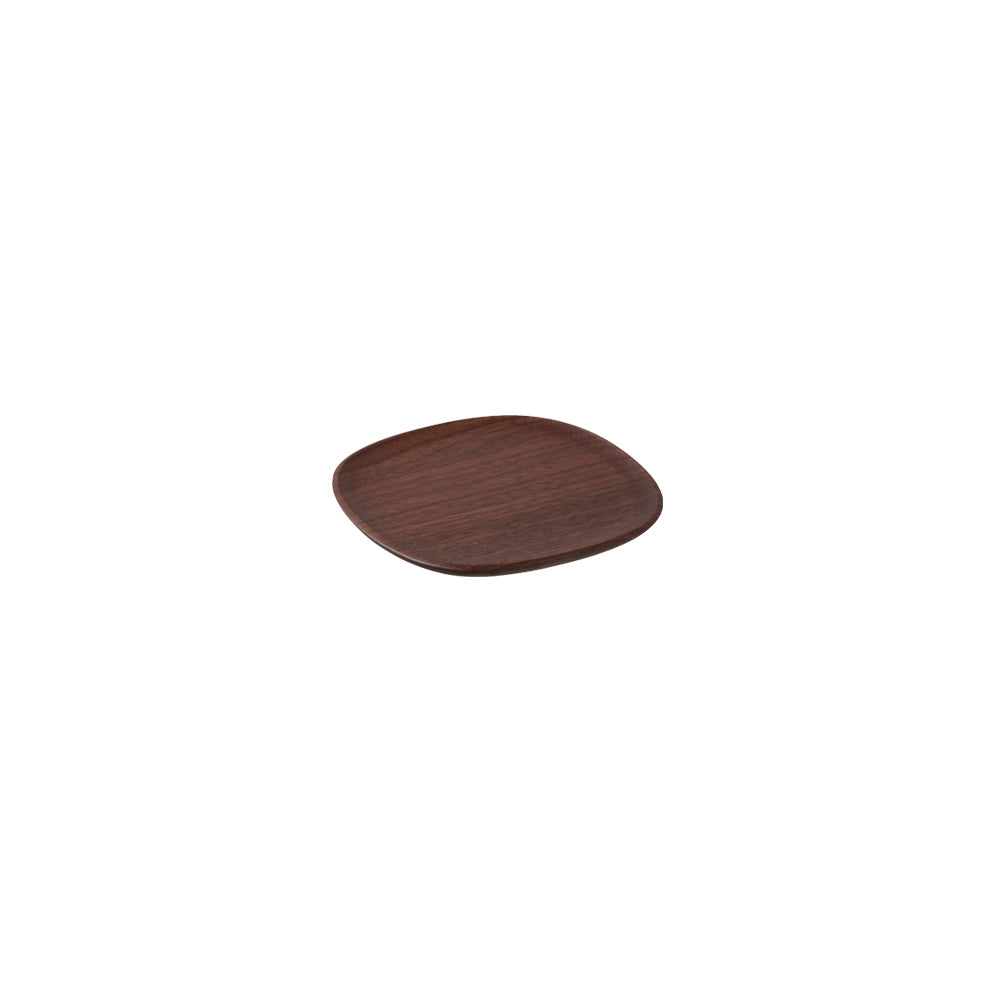 KINTO UNITEA Synthetic Lacquerware Coaster, UNITEA Synthetic Lacquerware Coaster In Walnut, Hand wash only, not dishwasher safe, Made in China, 10 x 10 x 1 cm and 40 g, Walnut