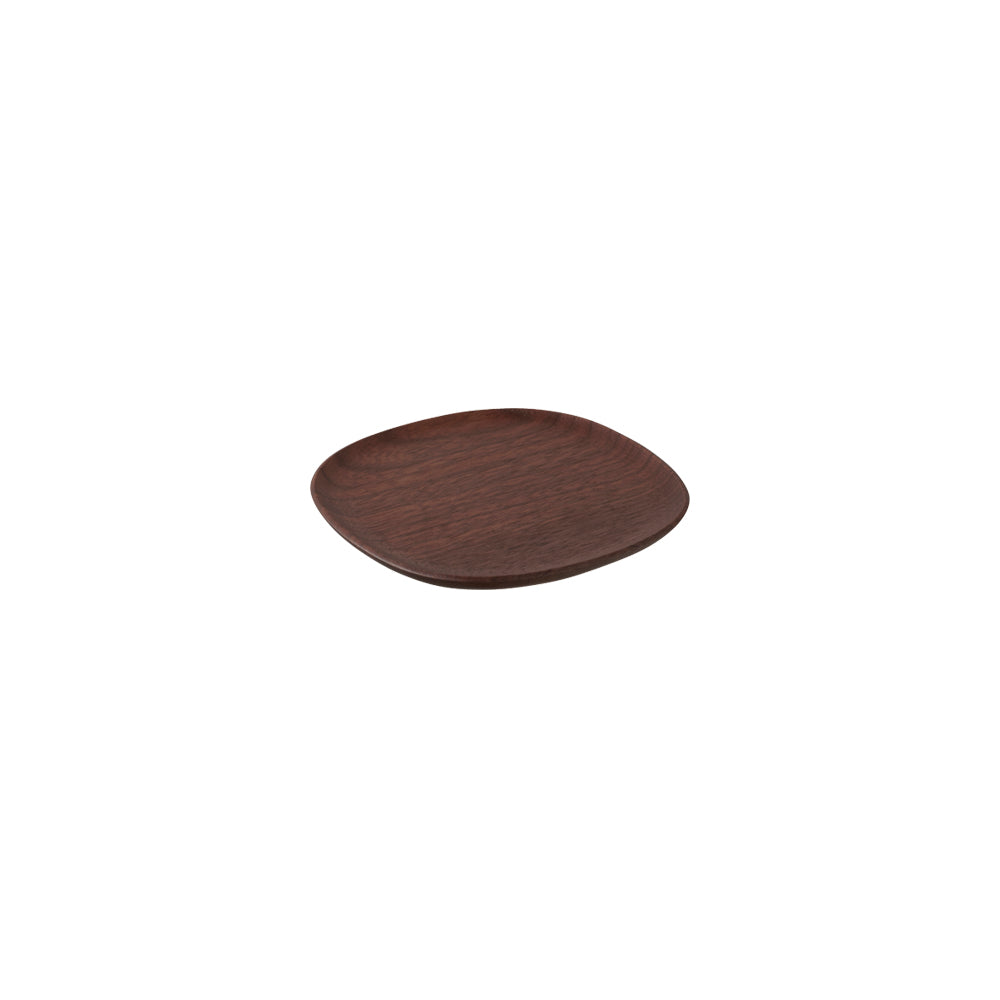 KINTO UNITEA Synthetic Lacquerware Coaster, UNITEA Synthetic Lacquerware Coaster In Walnut, Hand wash only, not dishwasher safe, Made in China, 11.5 x 11.5 x 1 cm and 45 g, Walnut