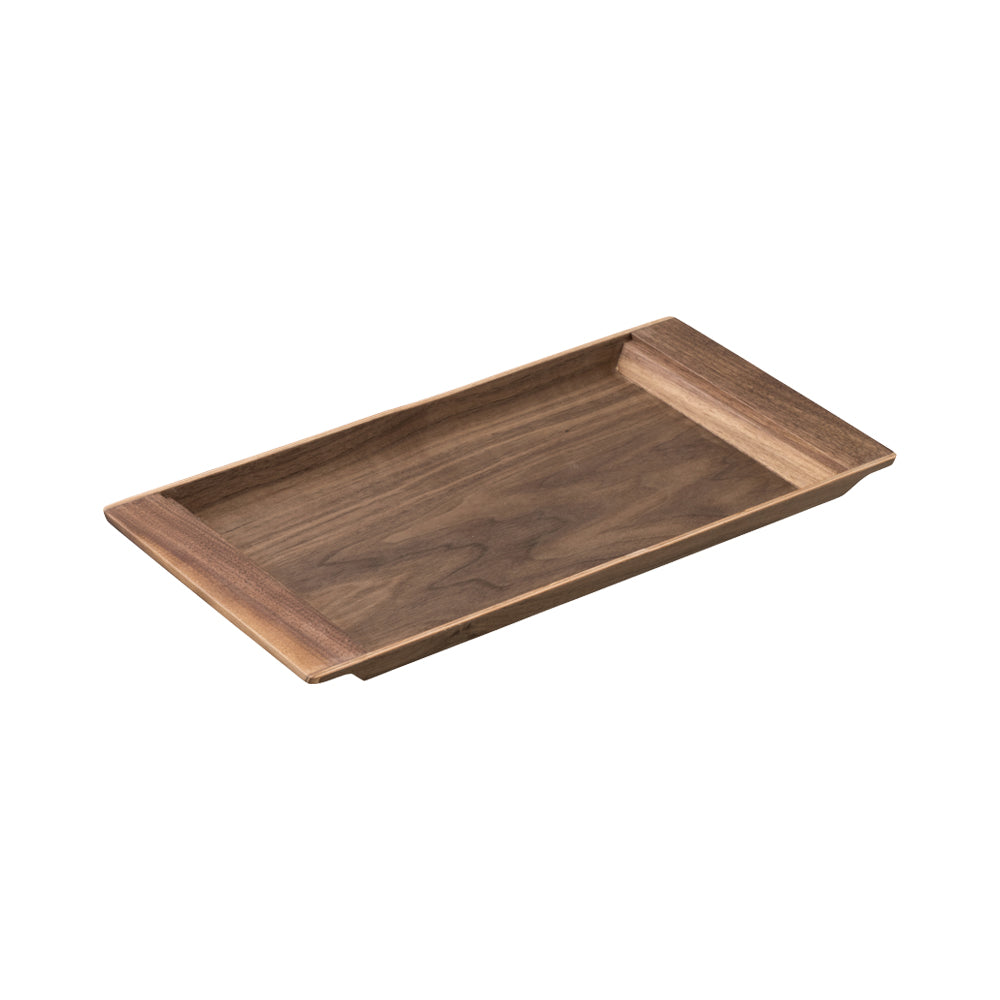 KINTO SEPIA Synthetic Lacquerware Non-Slip Tray, SEPIA Synthetic Lacquerware Non-Slip Tray In Walnut, Hand wash only, not dishwasher safe, Made in China, 36 x 18 x 2 cm and 280 g, Walnut