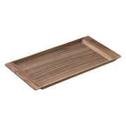 KINTO SEPIA Synthetic Lacquerware Non-Slip Tray, SEPIA Synthetic Lacquerware Non-Slip Tray In Walnut, Hand wash only, not dishwasher safe, Made in China, 42 x 21 x 2 cm and 370 g, Walnut