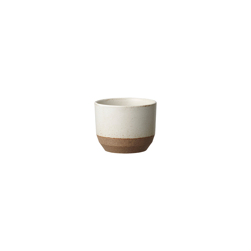 KINTO CLK-151 Porcelain Cup 75 mm, CLK-151 Porcelain Cup 75 mm in White, Beige or Black Holding 180 mL, Microwave and dishwasher safe, Made in Japan, 7.5 x 7.5 x 6 cm and 130 g, White or Beige or Black