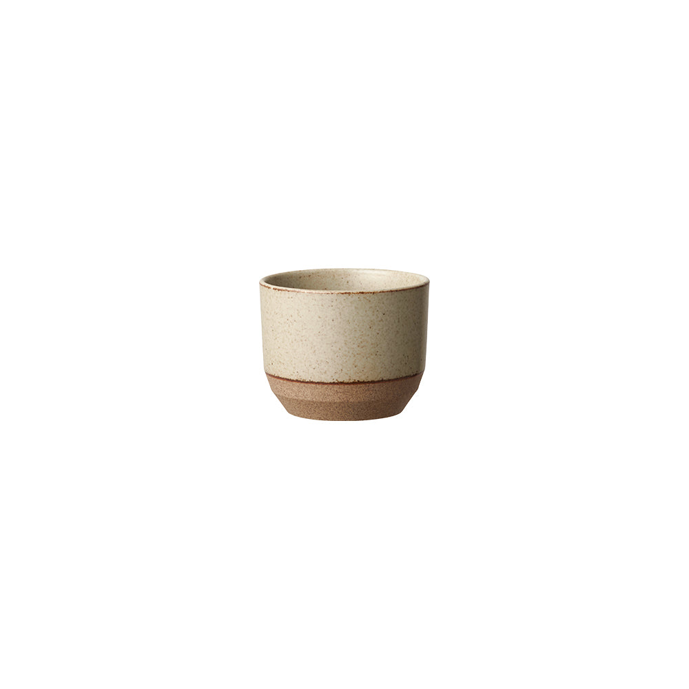 KINTO CLK-151 Porcelain Cup 75 mm, CLK-151 Porcelain Cup 75 mm in White, Beige or Black Holding 180 mL, Microwave and dishwasher safe, Made in Japan, 7.5 x 7.5 x 6 cm and 130 g, White or Beige or Black