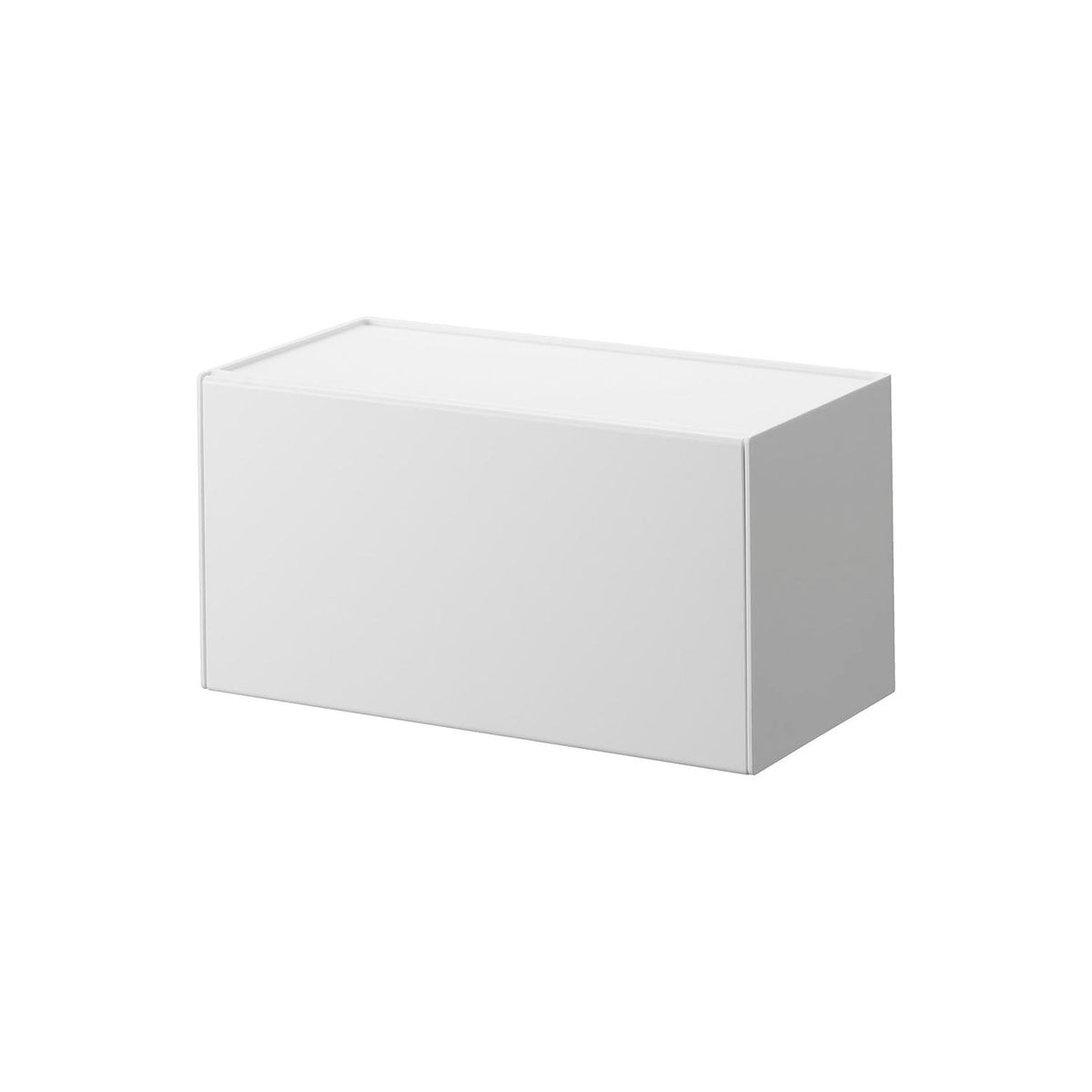 Yamazaki Tower Magnetic Paper Towel Dispenser with Tray, Magnetic Box With a Top Tray That Sticks to a Kitchen Panel or Refrigerator and Gives Paper Towels One-Handed, Front Lid Opens, 1 kg Tray, 26 x 13.7 x 13.6 cm and 730 g, White or Black