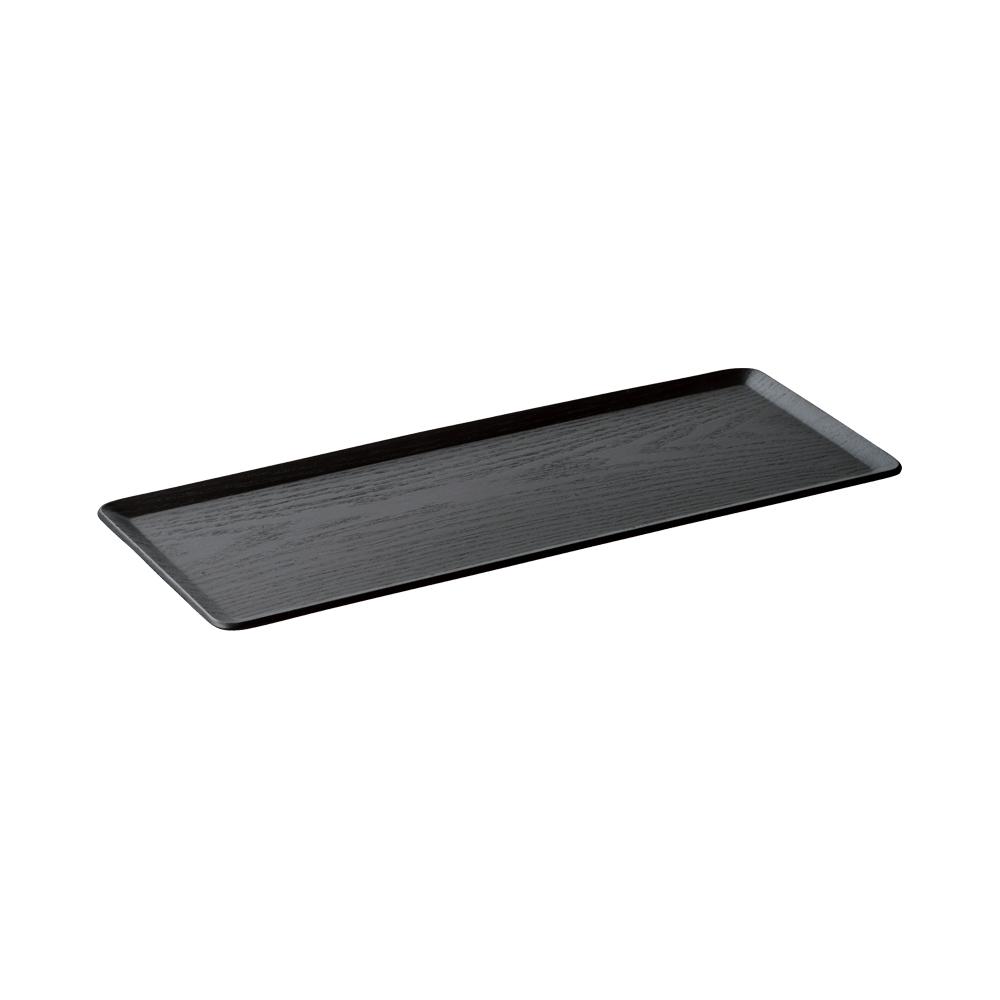 KINTO Synthetic Lacquerware Placemat, Synthetic Lacquerware Placemat In Willow Black, Hand wash only, not dishwasher safe, Made in China, 36.5 x 14.5 x 1 cm and 180 g, Willow Black