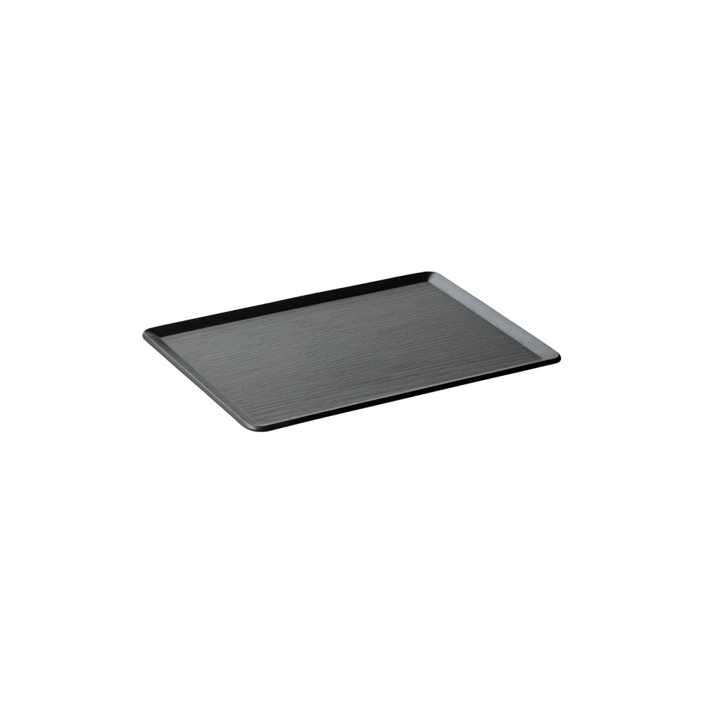 KINTO Synthetic Lacquerware Placemat, Synthetic Lacquerware Placemat In Willow Black, Hand wash only, not dishwasher safe, Made in China, 27 x 20 x 1 cm and 310 g, Willow Black