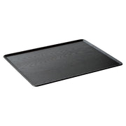 KINTO Synthetic Lacquerware Placemat, Synthetic Lacquerware Placemat In Willow Black, Hand wash only, not dishwasher safe, Made in China, 43 x 33 x 1 cm and 450 g, Willow Black