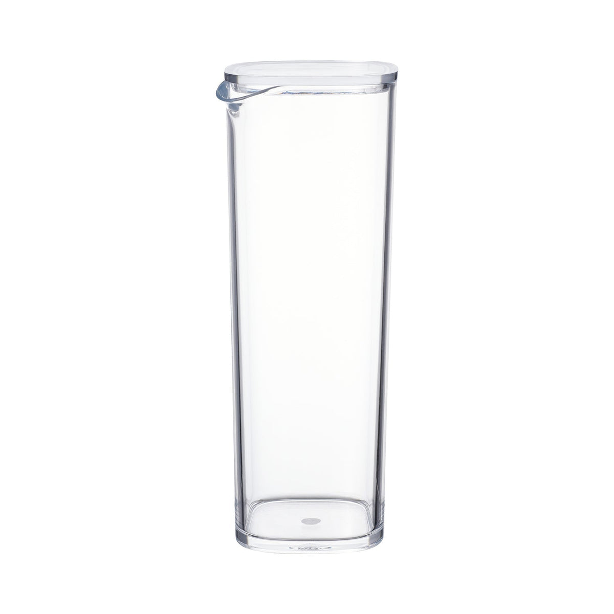 KINTO OVA Water Carafe, Clear 1 L Resin Carafe That Is Light and Dishwasher Safe Placed on the Top Rack, Heat Resistant to 90 Degrees C, Not for Boiling Water, Microwave or Citrus Drinks, Made in China, 8.7 x 8.7 x 24.1 cm and 310 g, Clear