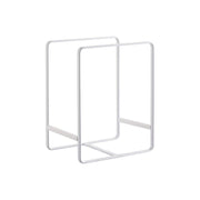 Yamazaki Tower Dish Rack L, Small Rack That Stands Plates 20 to 24 cm on Edge So They Slide In and Out Easily, Silicone Stoppers Stop Sliding, Use Several to Sort by Size, 11.5 x 16 x 20 cm and 275 g, White or Black