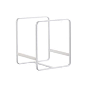Yamazaki Tower Dish Rack S, Small Rack That Stands Plates 15 to 20 cm on Edge So They Slide In and Out Easily, Silicone Stoppers Stop Sliding, Use Several to Sort by Size, 11.5 x 12 x 14 cm and 200 g, White or Black