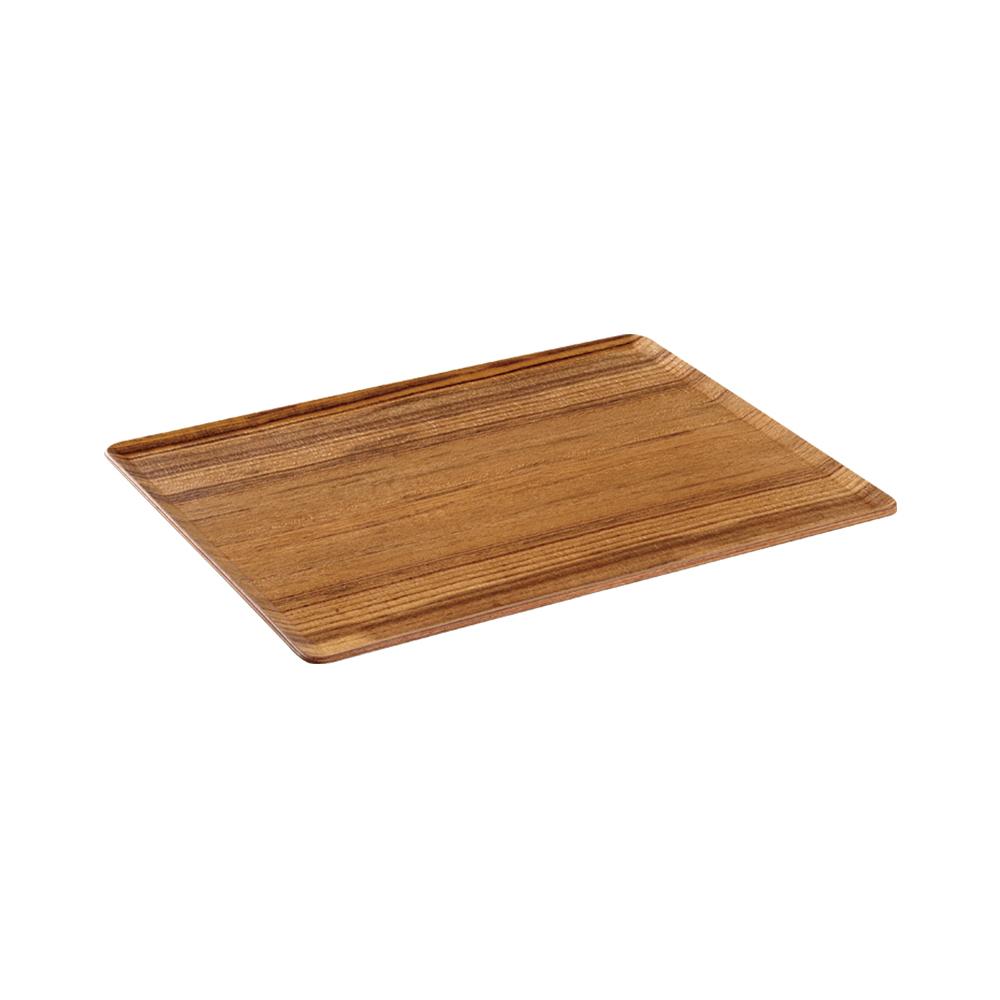KINTO Synthetic Lacquerware Placemat, Synthetic Lacquerware Placemat In Teak, Hand wash only, not dishwasher safe, Made in China, 36 x 28 x 1 cm and 410 g, Teak