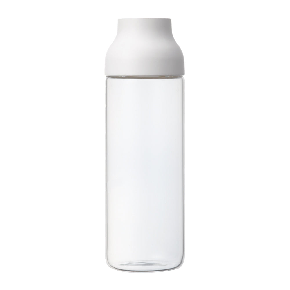 KINTO CAPSULE White Heat-Resistant Glass Carafe 85x85 1000 mL, CAPSULE White Heat-Resistant Glass Carafe 85x85 1000 mL In White Holding 1000 mL, Microwave and dishwasher safe, Made in China, 8.5 x 8.5 x 27 cm and 420 g, White