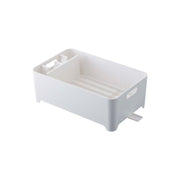 Yamazaki Tower Drainer Basket, Multi-Function Drainer Basket That Lets Water Run Into the Sink, Stands Plates Securely and Has Dividers for Cutlery and Tools, 4.5 L, Holds 5 kg, 38 x 24 x 13 cm and 840 g, White or Black