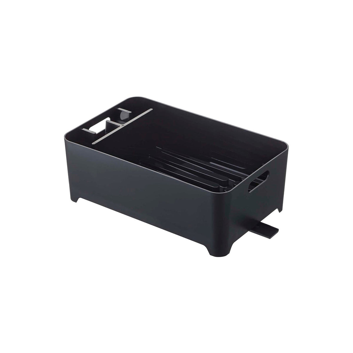 Yamazaki Tower Drainer Basket, Multi-Function Drainer Basket That Lets Water Run Into the Sink, Stands Plates Securely and Has Dividers for Cutlery and Tools, 4.5 L, Holds 5 kg, 38 x 24 x 13 cm and 840 g, White or Black