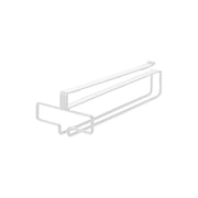 Yamazaki Tower Under-Cabinet Wine Glass Hanger, Rail That Slides Onto the Shelf of a Hanging Cabinet and Hangs One Row Wine or Champagne Glasses by the Stem, Guard Stops Them Falling, Holds 1 kg, 11 x 26 x 7 cm and 220 g, White or Black