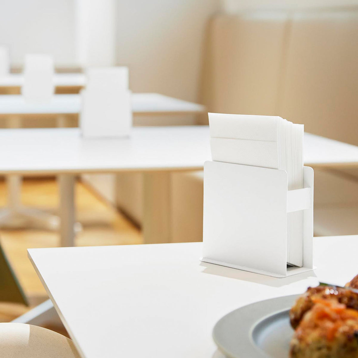 Yamazaki Tower Paper Napkin Stand, Steel Stand with a Sloped Base that Lets Paper Napkins Slide Out Easily, Fits Napkins up to 9.9 cm Wide, 10.8 x 6.1 x 10.3 cm and 260 g, White or Black