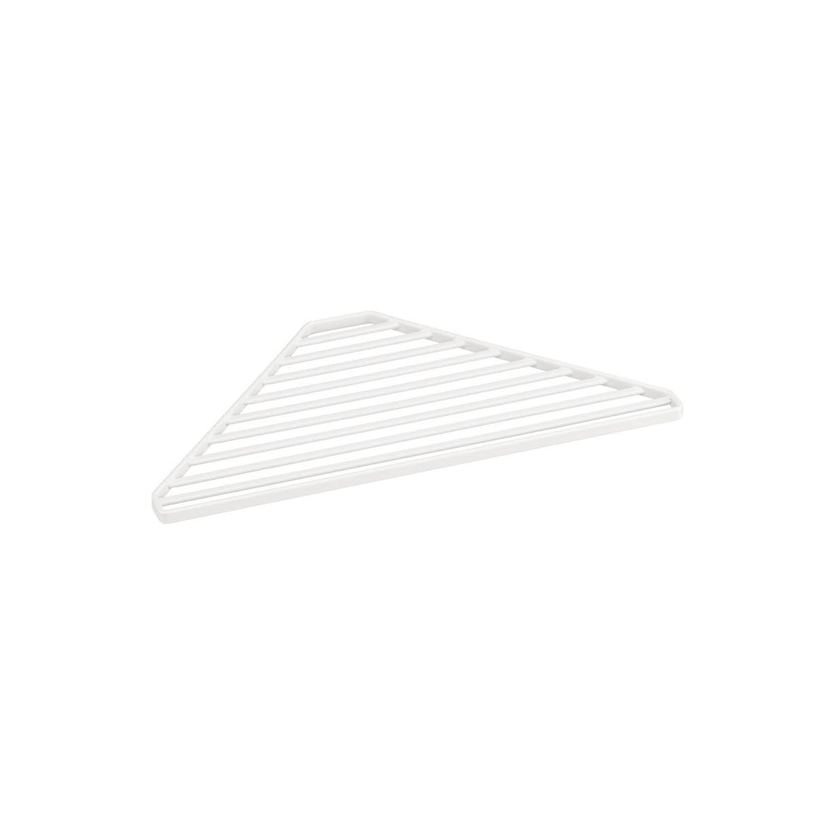 Yamazaki Tower Sink Corner Rack, Slim Steel Rack That Lays Across a Sink Corner as a Draining Spot for Sponges, Bottles and Cups, Water Runs Straight Into the Sink, Holds 2 kg, 30 x 15 x 0.8 cm and 320 g, White
