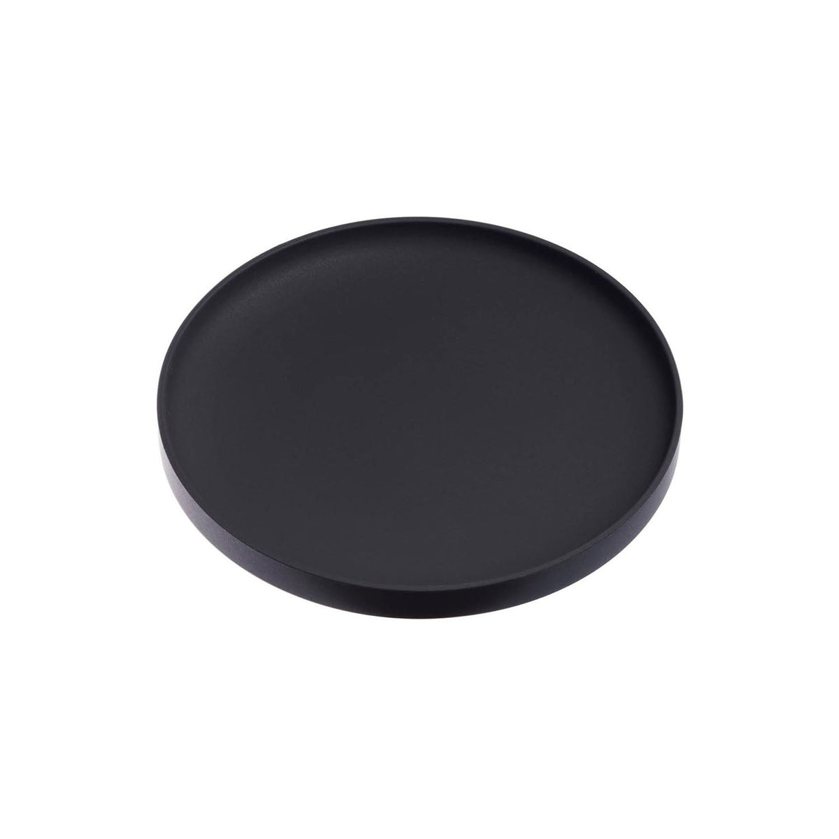 Yamazaki Tower Round Raised Silicone Coaster, Round Silicone Coaster With a Raised Rim That Holds Drips, Stacks for Storage, Heat Safe to 220 C, 10 x 10 x 0.9 cm and 30 g, White or Black