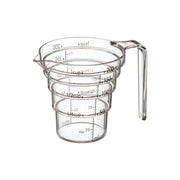 Yamazaki Layer Stepped Measuring Cup 200 mL, Tough Clear Stepped Measuring Cup With a Step Every 50 mL You Can Read From Above, 200 mL Capacity, Microwave and Dishwasher Safe, Heat Safe to 100 C, 12.5 x 8.5 x 8.7 cm and 60 g, Clear