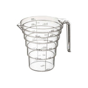 Yamazaki Layer Stepped Measuring Cup 500 mL, Tough Clear Stepped Measuring Cup With a Step Every 100 mL You Can Read From Above, 500 mL Capacity, Microwave and Dishwasher Safe, Heat Safe to 100 C, 14.5 x 11 x 12 cm and 100 g, Clear