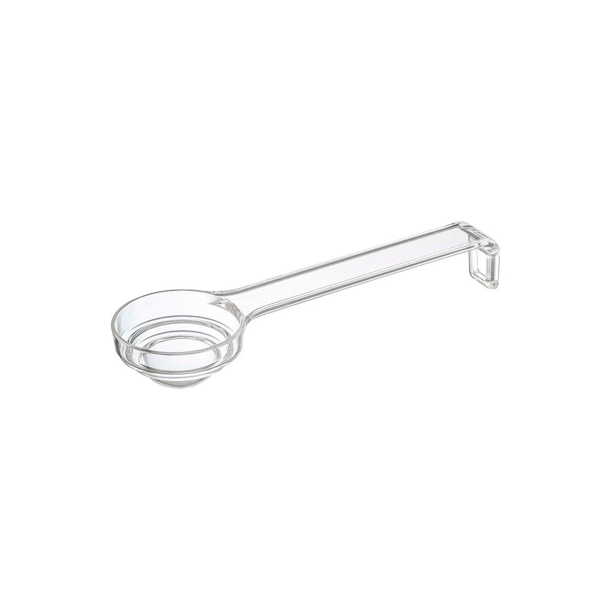 Yamazaki Layer Stepped Measuring Spoon, Stepped Measuring Spoon That Measures a Tablespoon, Teaspoon and Half Teaspoon on Its Steps and Can Be Rested on the Counter While You Pour, Heat Safe to 100 C, 14.2 x 4.2 x 2.2 cm and 12 g, Clear or Black