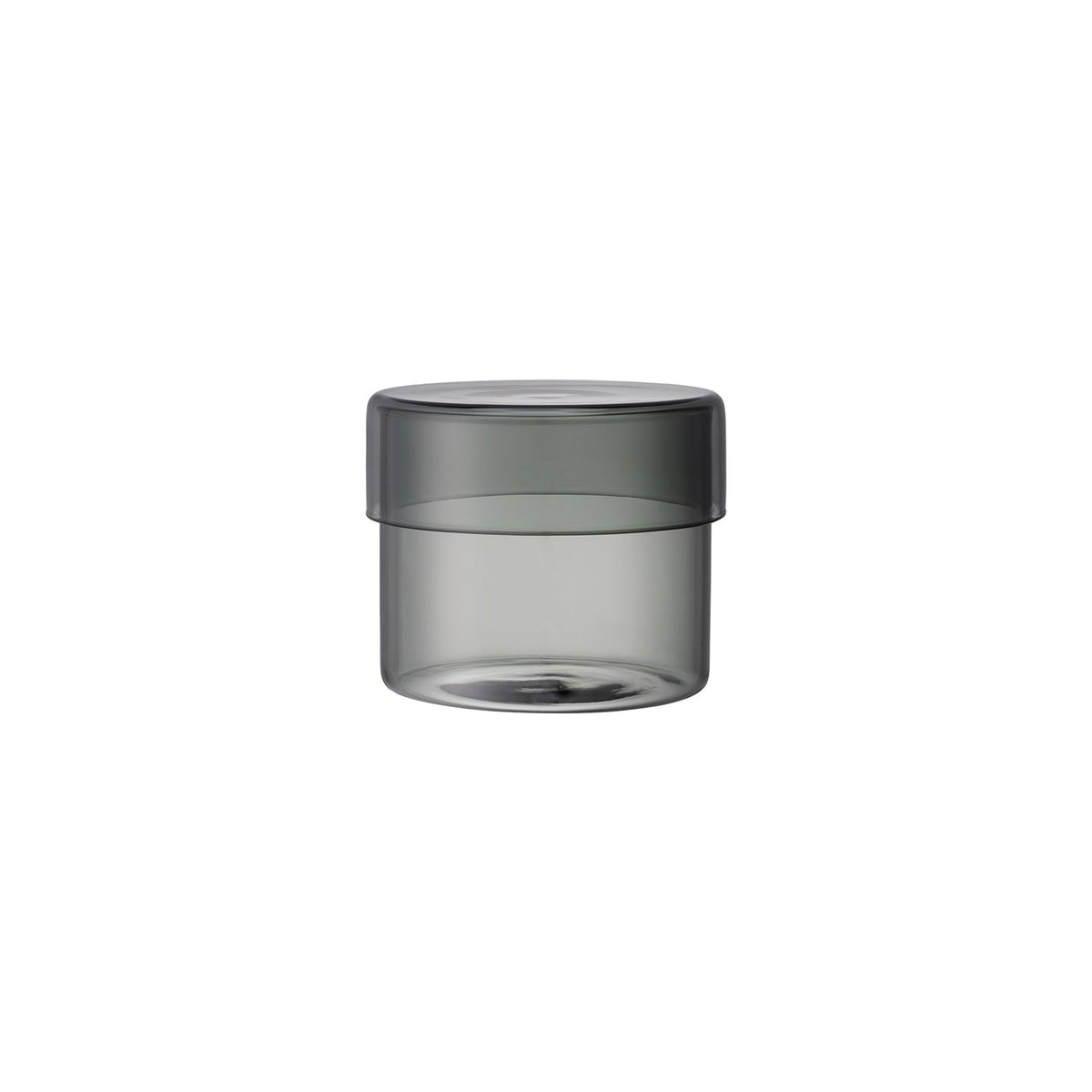 KINTO SCHALE Glass Case 100 x 85 mm Smoke, Smoke Heat-Resistant Glass Case 100 x 85 mm Holding 500 mL for Coffee Beans, Tea or Snacks, Microwave and Dishwasher Safe, Made in China, 10 x 10 x 8.5 cm and 220 g, Smoke