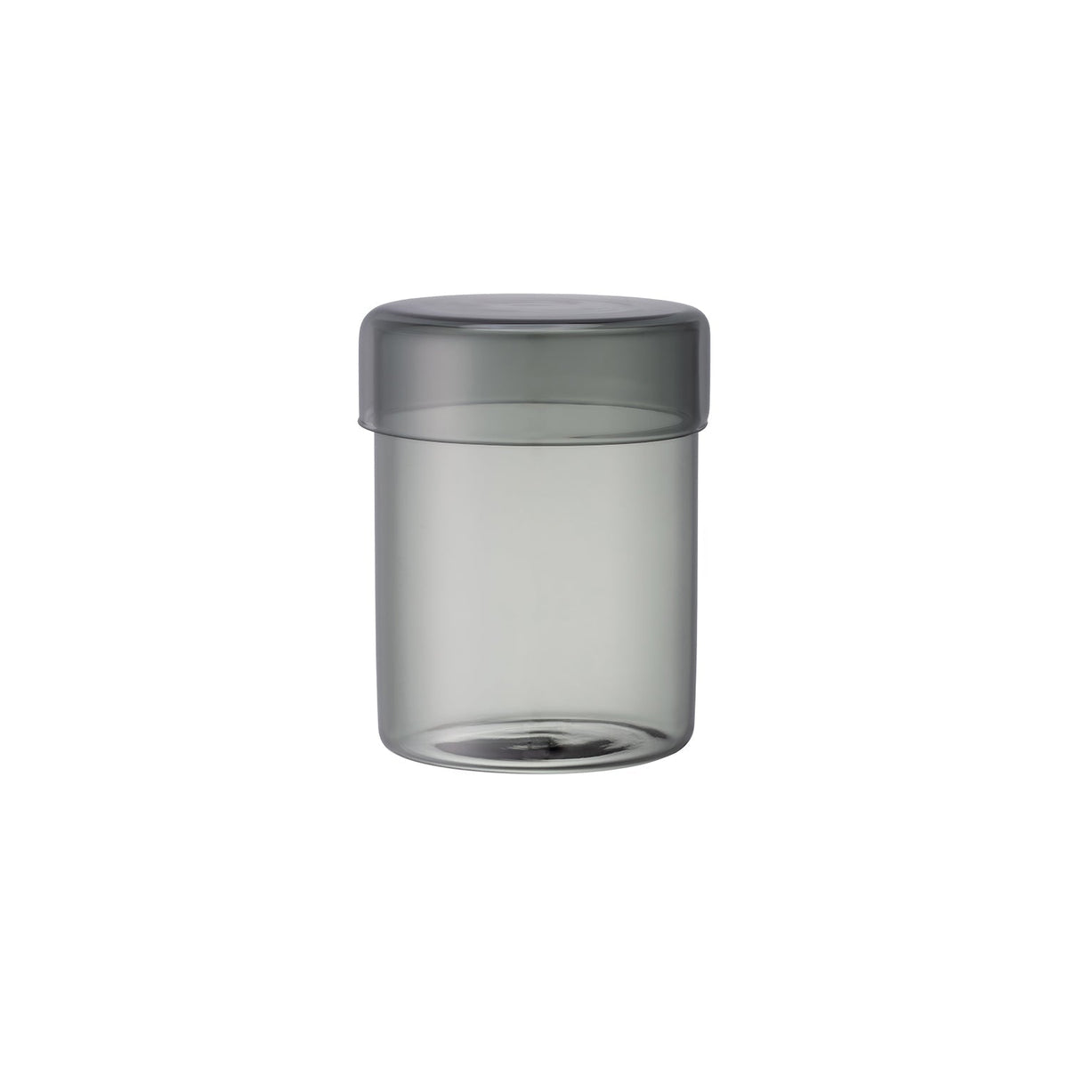 KINTO SCHALE Glass Case 100 x 130 mm Smoke, Smoke Heat-Resistant Glass Case 100 x 130 mm Holding 800 mL for Coffee Beans, Tea or Snacks, Microwave and Dishwasher Safe, Made in China, 10 x 10 x 13 cm and 280 g, Smoke