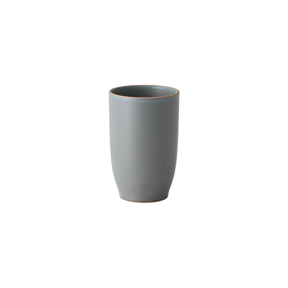 KINTO NORI Porcelain Tumbler 75 mm, NORI Porcelain Tumbler 75 mm in Pink, Blue Grey or Black Holding 350 mL, Microwave and dishwasher safe, Made in Japan, 7.5 x 7.5 x 11.5 cm and 230 g, Pink or Blue Grey or Black