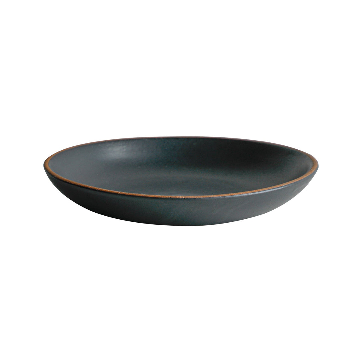 KINTO TERRA Earthenware Deep Plate 230 mm, TERRA Earthenware Deep Plate 230 mm in Beige or Black, Microwave, oven-safe up to 300 degrees c and dishwasher safe, Made in Japan, 23 x 23 x 3.5 cm and 560 g, Beige or Black