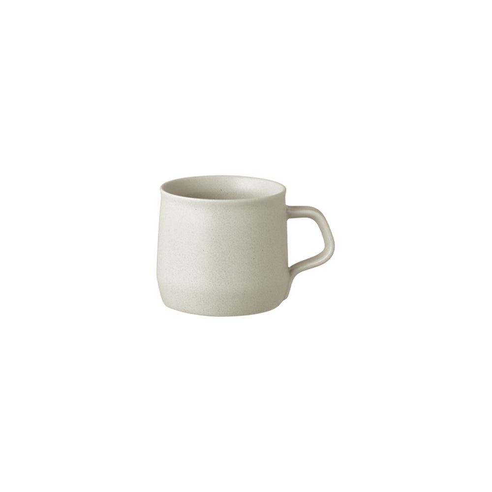 KINTO FOG Porcelain Mug 110 mm, FOG Porcelain Mug 110 mm in Ash White or Dark Grey Holding 270 mL, Microwave and dishwasher safe, Made in Japan, 11 x 8.5 x 7.5 cm and 240 g, Ash White or Dark Grey