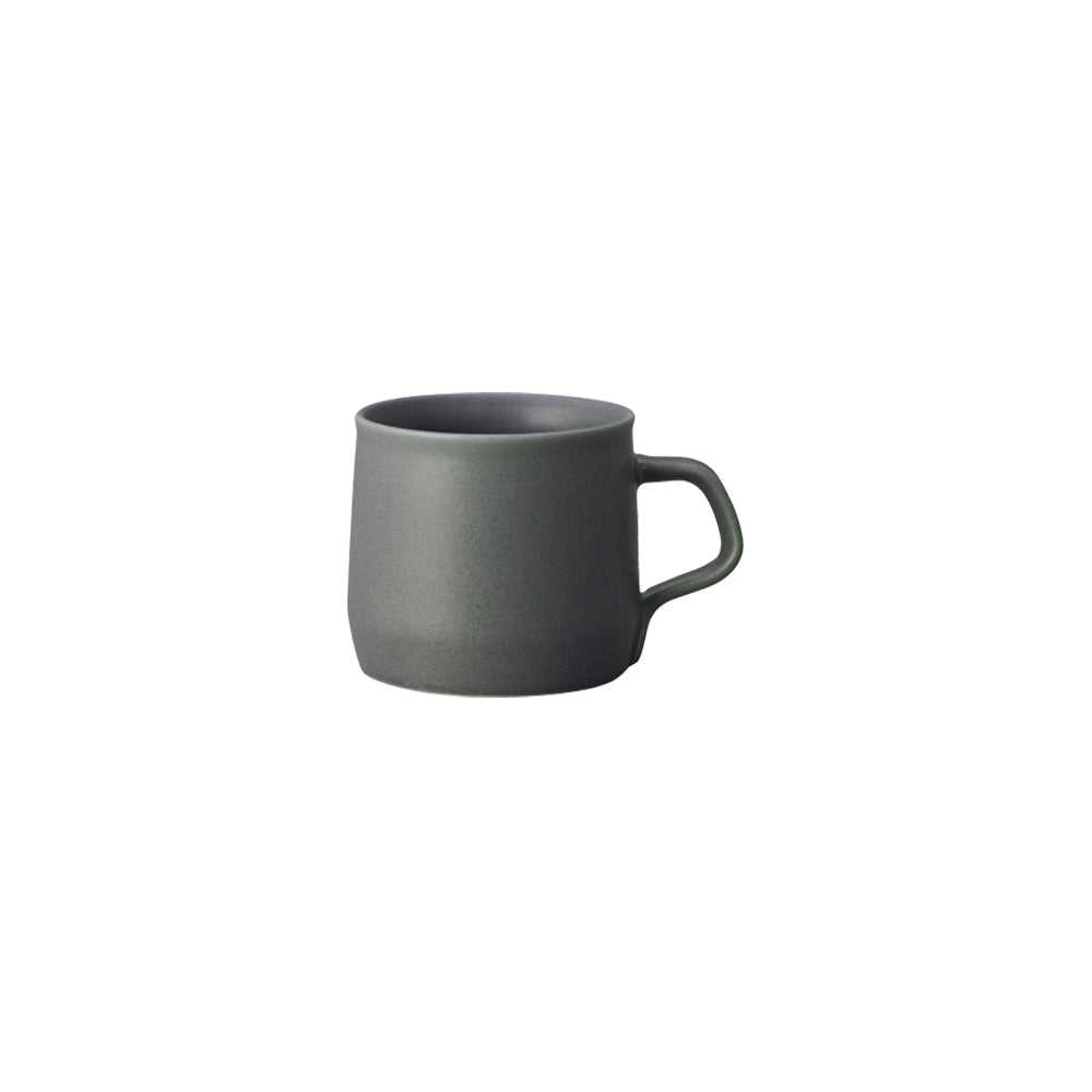 KINTO FOG Porcelain Mug 110 mm, FOG Porcelain Mug 110 mm in Ash White or Dark Grey Holding 270 mL, Microwave and dishwasher safe, Made in Japan, 11 x 8.5 x 7.5 cm and 240 g, Ash White or Dark Grey